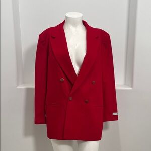 Requirements Red Double-Breasted Blazer